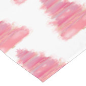 ピンクの水色クリスマスツリー テーブルクロス (アングル)