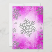 ピンクの水色クリスマスベビーシャワーの招待状 招待状 (裏面)