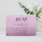 ピンクの水色グラデーションRSVP 出欠カード (スタンド正面)