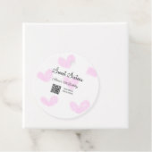 ピンクの水色ハートQRSweet sixteen誕生日 フェイバータグ (インサイチュ)