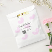 ピンクの水色ハートQRSweet sixteen誕生日 フェイバーバッグ (封をした状態)