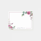 ピンクの水色バラ パーソナライズされた ポストイット (正面)