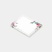 ピンクの水色バラ パーソナライズされた ポストイット (アングル)