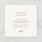 ピンクの水色フラミンゴ呼び出しカード コーリングカード (裏面)