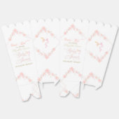 ピンクの水色フローラエレガントベビーシャワーB フェイバーボックス (見開き)