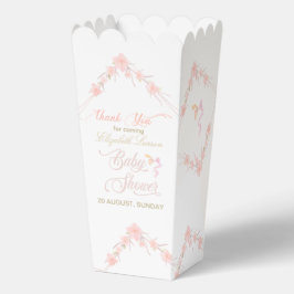 ピンクの水色フローラエレガントベビーシャワーB フェイバーボックス