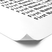 ピンクの水色フローラ9テーブル座席表 ポスター (角)