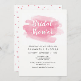 ピンクの水色ブライダルシャワーの招待 招待状