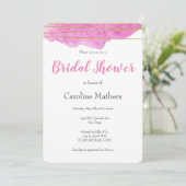 ピンクの水色ブライダルシャワーの招待 招待状 (スタンド正面)