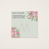 ピンクの水色ブルーミングフローラリングや輪表示 (裏面)