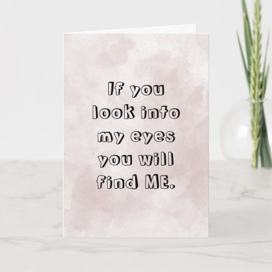 ピンクの水色ロマンチック記念日 カード (正面)