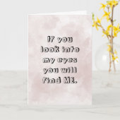 ピンクの水色ロマンチック記念日 カード (黄色い花)