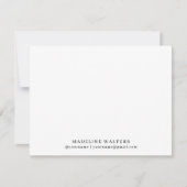 ピンクの水色名モノグラムフラパーソナライズされたット ノートカード (正面)