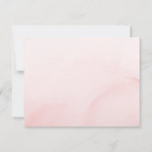 ピンクの水色名モノグラムフラパーソナライズされたット ノートカード (裏面)