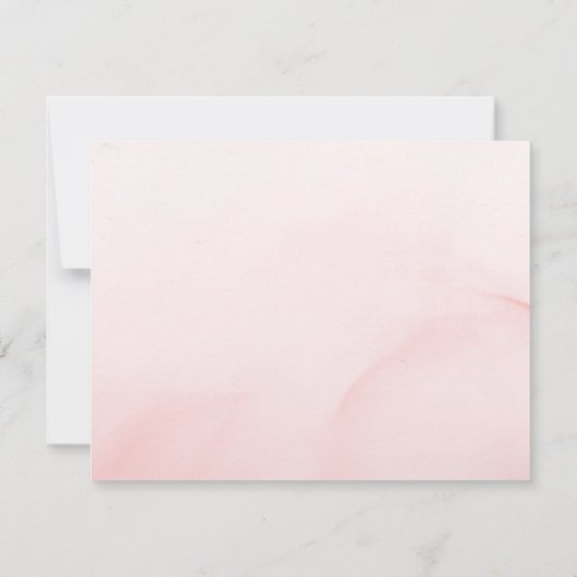 ピンクの水色名モノグラムフラパーソナライズされたット ノートカード (裏面)