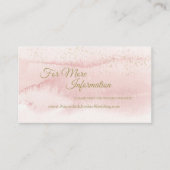 ピンクの水色金ゴールドタイプ結婚のウェブサイト エンクロージャーカード (正面)