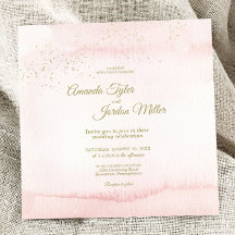 ピンクの水色金ゴールドタイプ結婚スクエア