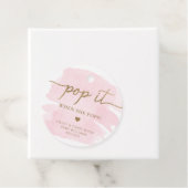 ピンクの水色金ゴールドポップ・アートのとき彼女のポップメッセージカード フェイバータグ (インサイチュ)