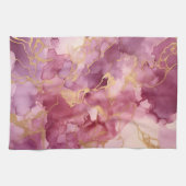 ピンクの水色 キッチンタオル (横)