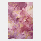 ピンクの水色 キッチンタオル (縦)