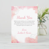 ピンクの水色 サンキューカード (スタンド正面)