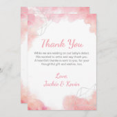 ピンクの水色 サンキューカード (正面/裏面)