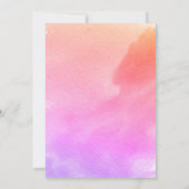 ピンクの水色、ヒトデの結婚カップルのシャワー 招待状 (裏面)