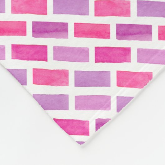 ピンクの水色 フリースブランケット (角)