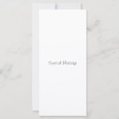 ピンクの水色、ペンとインクのフローラステムカード カード (裏面)