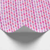 ピンクの水色 ラッピングペーパー (角)