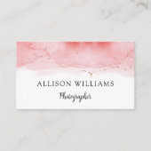 ピンクの水色 名刺 (正面)