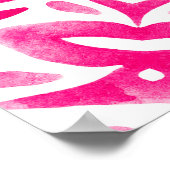 ピンクの水色:幾何学的タイルデザイン。 ポスター (角)