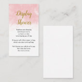 ピンクの水色 |赤ちゃんシャワーカードの表示 エンクロージャーカード (正面/裏面)