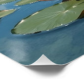 ピンクの水花と曇り空が望める風景 ポスター (コーナー)