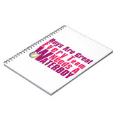 ピンクの水辺バレーボール ノートブック (左側)