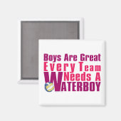 ピンクの水辺バレーボール マグネット (正面/裏面)