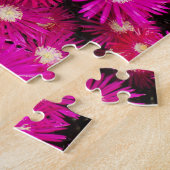 ピンクの氷草花の背景 ジグソーパズル (側面)