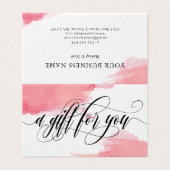 ピンクの汚れ – あなたに贈り物 – ギフト券 (外部フラット)