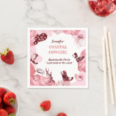 ピンクの沿岸女性のカーボーイナプキン スタンダードカクテルナプキン (インサイチュ)