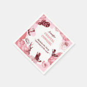 ピンクの沿岸女性のカーボーイナプキン スタンダードカクテルナプキン (角)