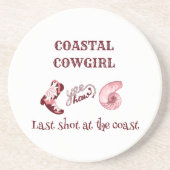 ピンクの沿岸女性のカーボーイ コースター (正面)