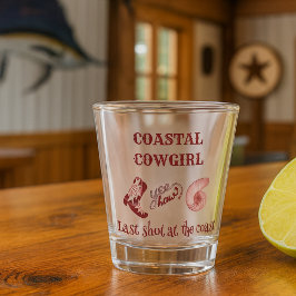 ピンクの沿岸女性のカーボーイ ショットグラス