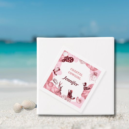 ピンクの沿岸女性のカーボーイ フェイバータグ