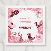 ピンクの沿岸女性のカーボーイ フェイバータグ (裏面)