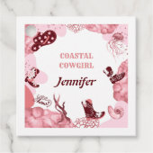 ピンクの沿岸女性のカーボーイ フェイバータグ (正面)