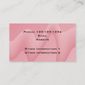 ピンクの波の抽象芸術のイメージ 名刺 (裏面)