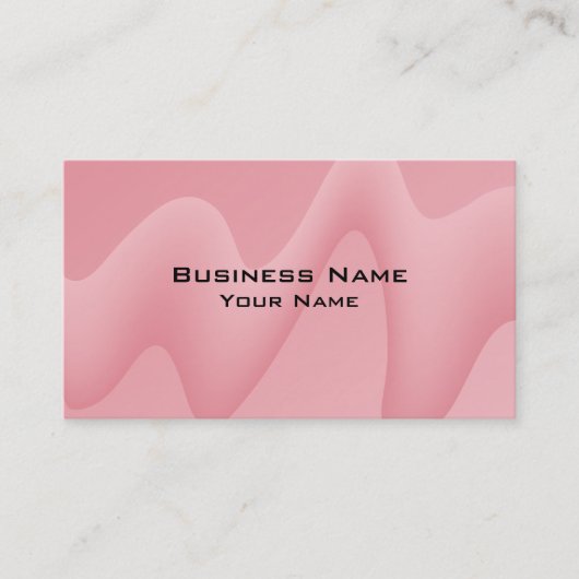 ピンクの波の抽象芸術のイメージ 名刺 (正面)