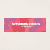 ピンクの波の服のサイズ価格のハンガカード (正面)