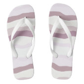 ピンクの波ストライプ状 ビーチサンダル (フットベッド)