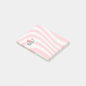 ピンクの波状フラミンゴ ポストイット (アングル)